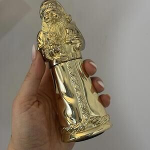 Vintage Gold-tone Santa Claus Corkscrew Bottle Opener